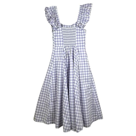 Hill House Daphne Dress Lilac Purple Gingham Clip Dot Check Cottagecore Small - Picture 8 of 13